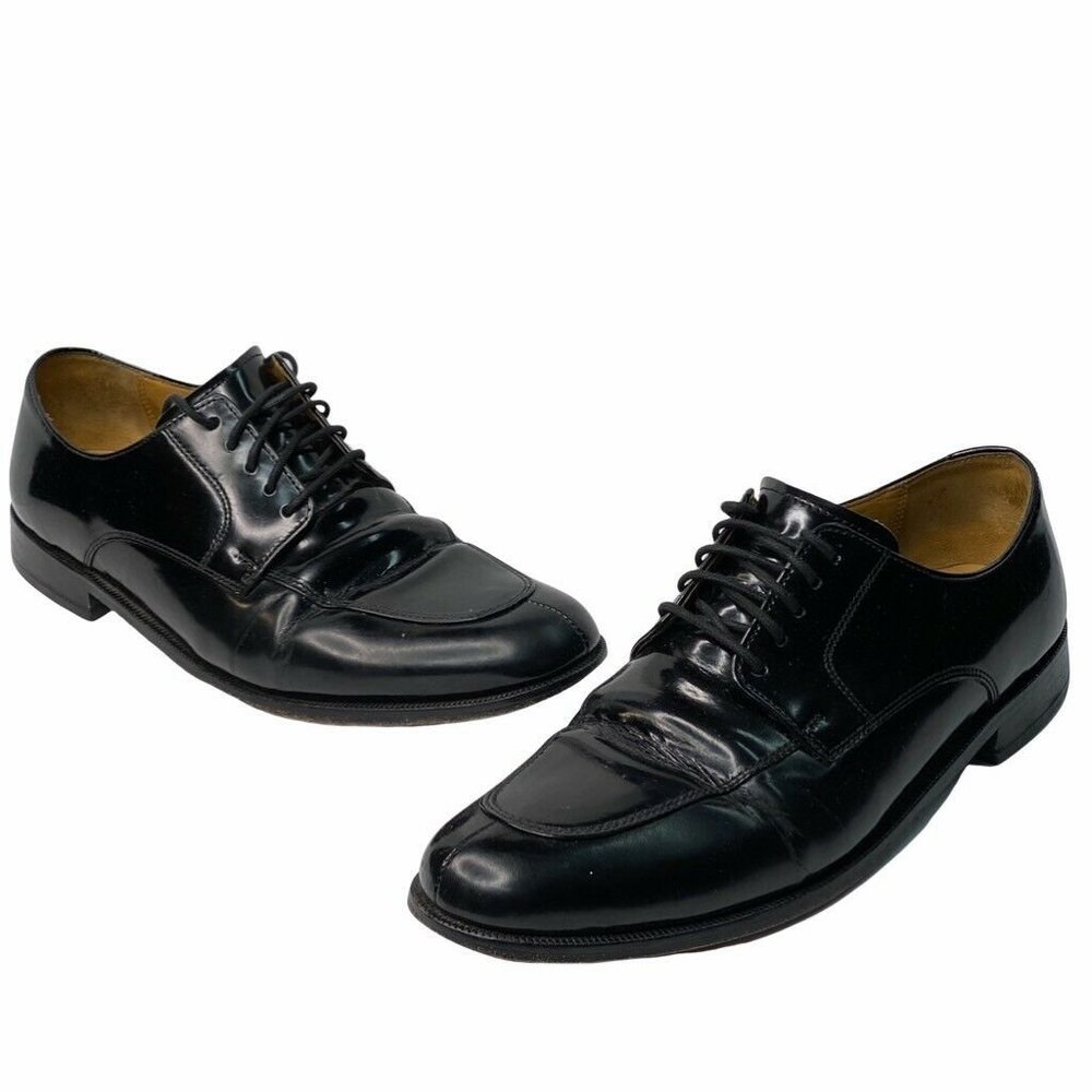 Cole Haan Mens Oxfords Black Split Toe Lace 10 M